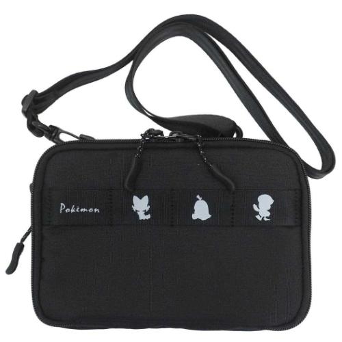 ポケットモンスター ガジェットポーチ 2wayフラットマルチケース クロ ポケモン集合 ポケモン キャラクター グッズ メール便可