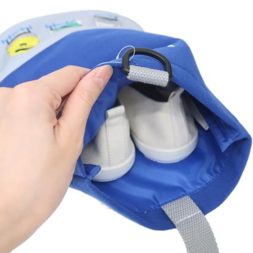 プラレール シューズバッグ シンプルシューズケース ブルー 新入学 鉄道 キャラクター グッズ メール便可