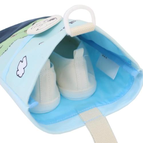 スヌーピー シューズバッグ ギミックシューズケース サックス 新入学 ピーナッツ キャラクター グッズ メール便可