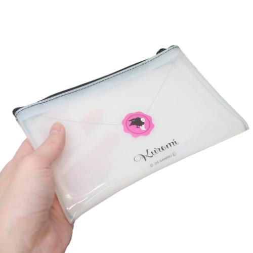 クロミ コスメポーチ レトロ切手フラットポーチ サンリオ キャラクター グッズ メール便可