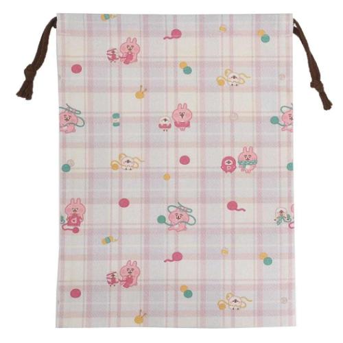 カナヘイの小動物 巾着袋 きんちゃくポーチ チェック キャラクター グッズ メール便可
