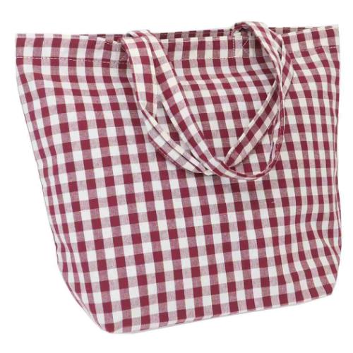 カナヘイの小動物 手提げかばん トートバッグ大 チェックシリーズ ねーねーねこ キャラクター グッズ メール便可