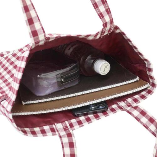 カナヘイの小動物 手提げかばん トートバッグ大 チェックシリーズ ねーねーねこ キャラクター グッズ メール便可