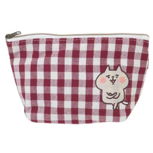 カナヘイの小動物 コスメポーチ ポーチ チェックシリーズ ねーねーねこ キャラクター グッズ
