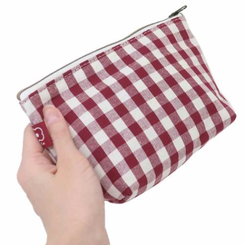 カナヘイの小動物 コスメポーチ ポーチ チェックシリーズ ねーねーねこ キャラクター グッズ