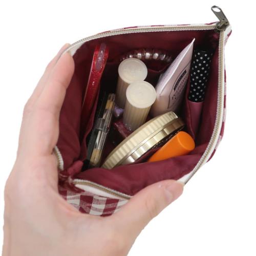 カナヘイの小動物 コスメポーチ ポーチ チェックシリーズ ねーねーねこ キャラクター グッズ