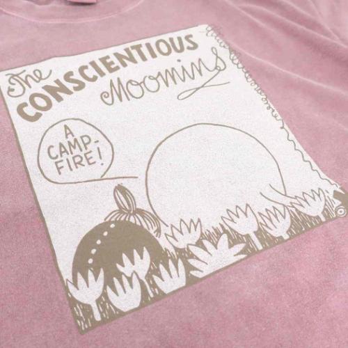 ムーミン Tシャツ ピグメント染めT-SHIRTS ムーミン＆リトルミイ RD Lサイズ 北欧 キャラクター グッズ メール便可