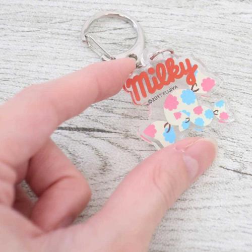 ペコちゃん キーリング アクリルキーホルダー ミルキー キャラクター グッズ メール便可