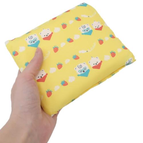 しろくまきょうだい エコバッグ マルシェバッグ 折りたたみ かお YE 絵本キャラクター グッズ メール便可