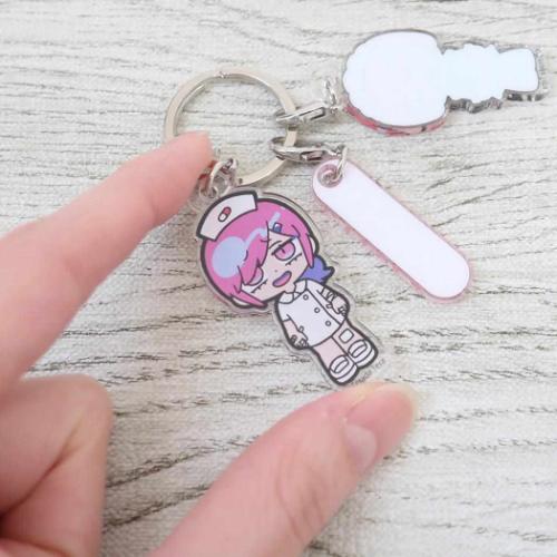 寺田てら キーリング 3連アクリルキーホルダー B かわいい グッズ メール便可