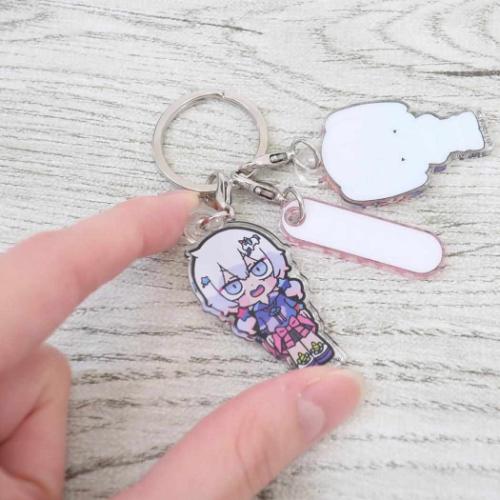 寺田てら キーリング 3連アクリルキーホルダー C かわいい グッズ メール便可