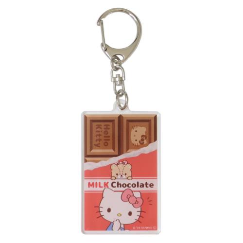 ハローキティ キーリング 香り付きアクリルキーホルダー チョコレート サンリオ キャラクター グッズ メール便可