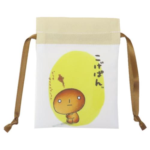 こげぱん ミニ巾着袋 豆巾着 ワンポイント キャラクター グッズ メール便可