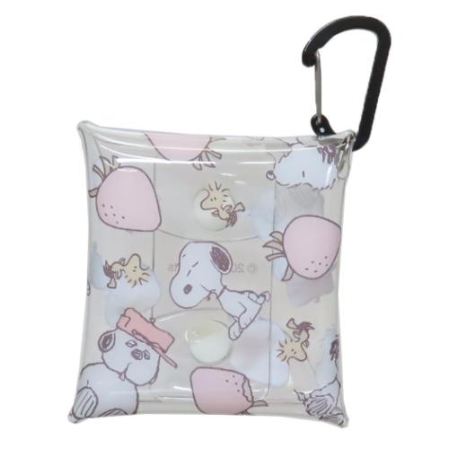 スヌーピー ミニポーチ クリアマルチケースSS ストロベリー ピーナッツ キャラクター グッズ メール便可