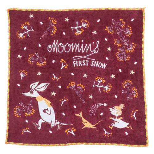 ムーミン ミニタオル ジャガードハンカチタオル オーガニックコットン ファーストスノー 北欧 キャラクター グッズ メール便可