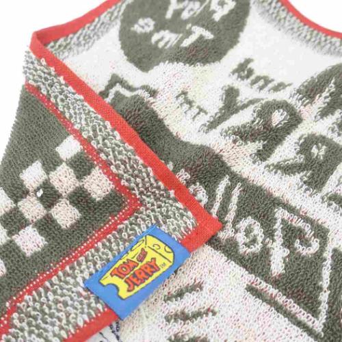 トムとジェリー ミニタオル ジャガードハンカチタオル オーガニックコットン ダイナーグリーン ワーナーブラザース メール便可