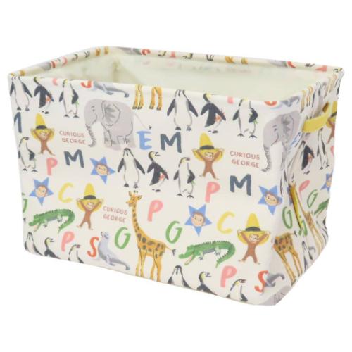 おさるのジョージ 収納ボックス ストレージボックス アニマルアルファベット 絵本キャラクター グッズ