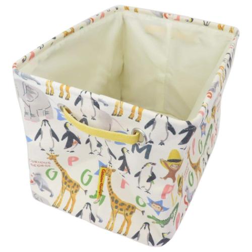 おさるのジョージ 収納ボックス ストレージボックス アニマルアルファベット 絵本キャラクター グッズ