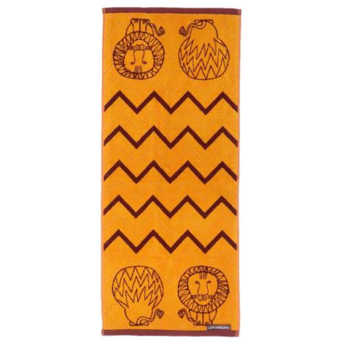 リサ ラーソン フェイスタオル ジャガードロングタオル オーガニックコットン ライオン ヘリンボーン キャラクター グッズ メール便可