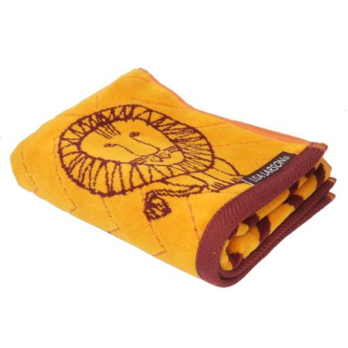 リサ ラーソン フェイスタオル ジャガードロングタオル オーガニックコットン ライオン ヘリンボーン キャラクター グッズ メール便可