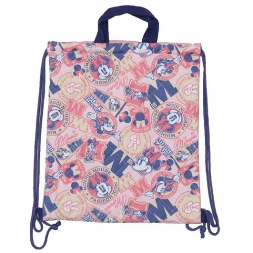 ミニーマウス ナップサック キルトナップサック ピンク 新入学 ディズニー キャラクター グッズ メール便可