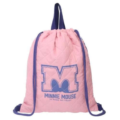 ミニーマウス ナップサック キルトナップサック ピンク 新入学 ディズニー キャラクター グッズ メール便可