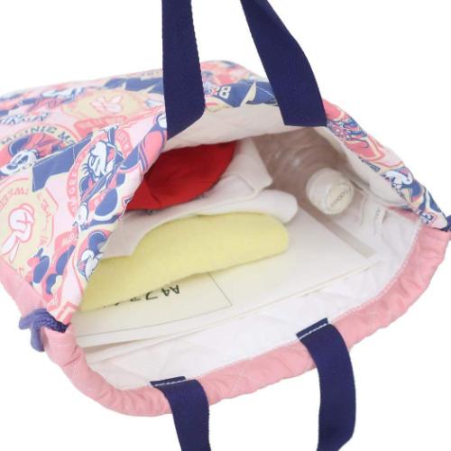 ミニーマウス ナップサック キルトナップサック ピンク 新入学 ディズニー キャラクター グッズ メール便可