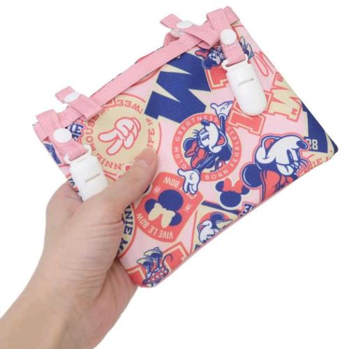 ミニーマウス クリップポケット ポケットポーチ ピンク 新入学 ディズニー キャラクター グッズ メール便可