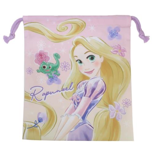 塔の上のラプンツェル 巾着袋 きんちゃくポーチ中 ラベンダー 新入学 ディズニープリンセス キャラクター グッズ メール便可