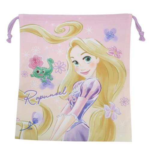 塔の上のラプンツェル 巾着袋 きんちゃくポーチ大 ラベンダー 新入学 ディズニープリンセス キャラクター グッズ メール便可