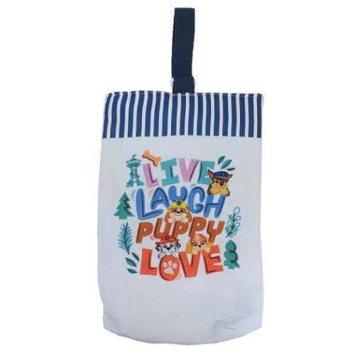 パウパトロール キルト シューズバッグ 体育館靴かばん ライトブルー リバーシブル 新入学 アニメキャラクター グッズ メール便可