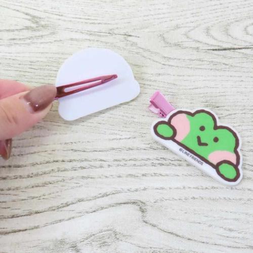 LINE FRIENDS minini ヘアアクセ アクリルヘアクリップ 2 キャラクター グッズ メール便可