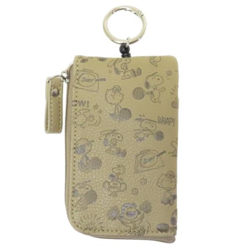 スヌーピー キーケース&定期入れ キー&パスポーチ リール付き BE ピーナッツ キャラクター グッズ メール便可