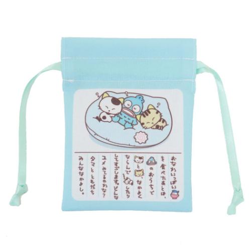タマ＆フレンズxサンリオキャラクターズ ミニ巾着袋 豆巾着 絵日記 LGR サンリオ キャラクター グッズ メール便可