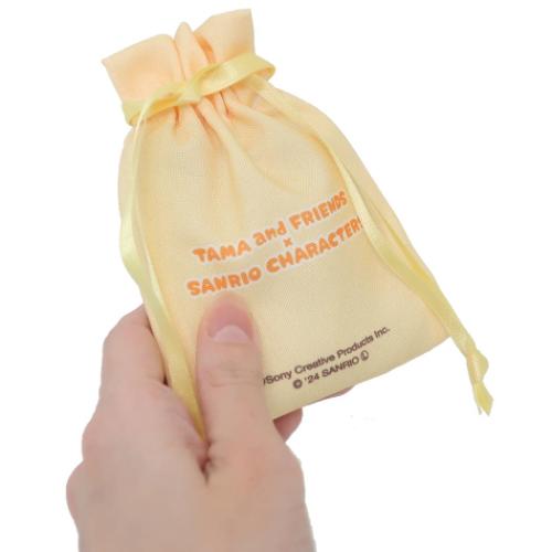 タマ＆フレンズxサンリオキャラクターズ ミニ巾着袋 豆巾着 YE サンリオ キャラクター グッズ メール便可