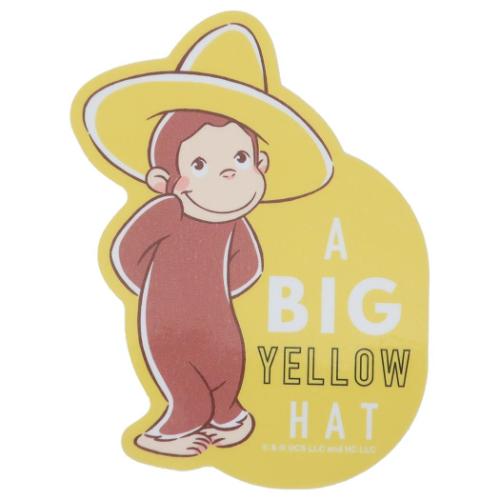 おさるのジョージ ダイカットシール キャラクターステッカー 黄色い帽子 絵本キャラクター グッズ メール便可