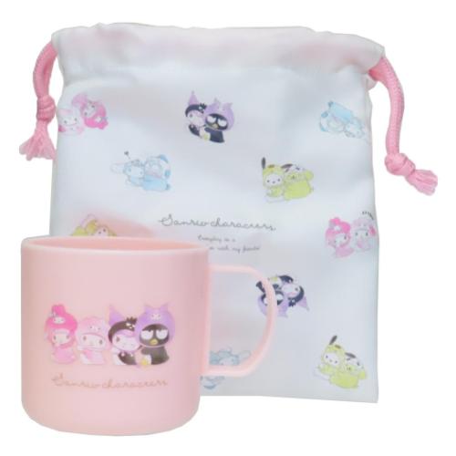 サンリオキャラクターズ 巾着袋 プラコップ&巾着セット はぐっこ サンリオ キャラクター グッズ