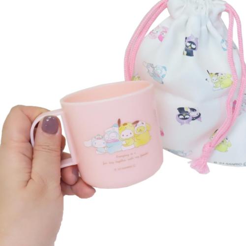 サンリオキャラクターズ 巾着袋 プラコップ&巾着セット はぐっこ サンリオ キャラクター グッズ