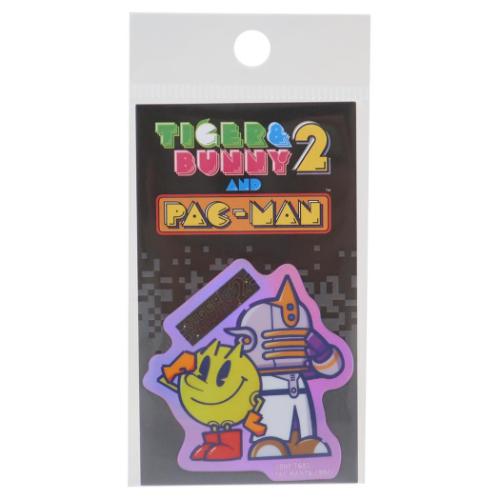 TIGER＆BUNNY2 and PAC-MAN ダイカットシール コラボステッカー ホログラムステッカー スカイハイxパックマン メール便可