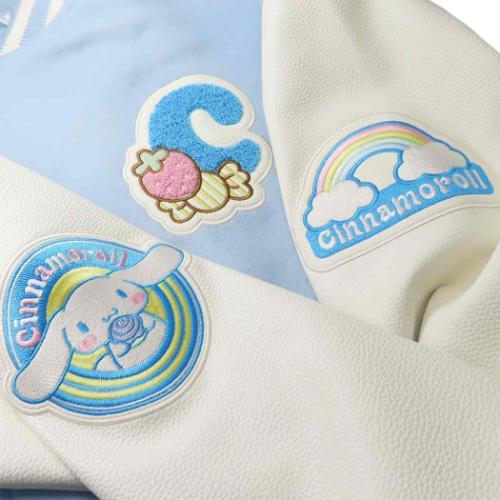 シナモロール アウター レディース スタジャン スイートブルースカイ L サンリオ キャラクター グッズ