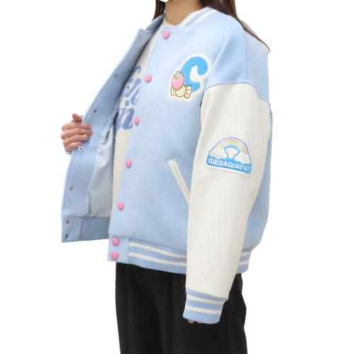 シナモロール アウター レディース スタジャン スイートブルースカイ L サンリオ キャラクター グッズ