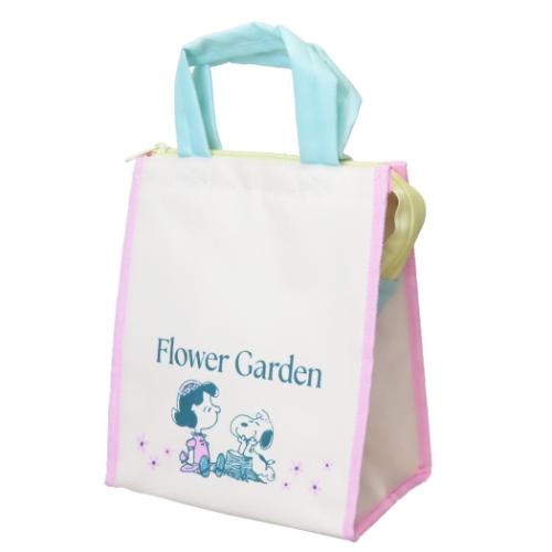 スヌーピー お弁当かばん ランチバッグスクエア M FLOWER GARDEN ピーナッツ キャラクター グッズ メール便可