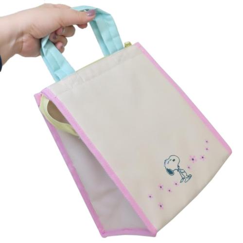 スヌーピー お弁当かばん ランチバッグスクエア M FLOWER GARDEN ピーナッツ キャラクター グッズ メール便可