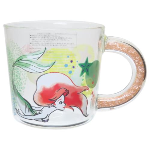 リトルマーメイド マグカップ 耐熱ガラスマグ アリエル ディズニープリンセス キャラクター グッズ