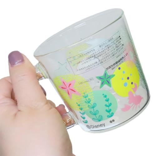 リトルマーメイド マグカップ 耐熱ガラスマグ アリエル ディズニープリンセス キャラクター グッズ