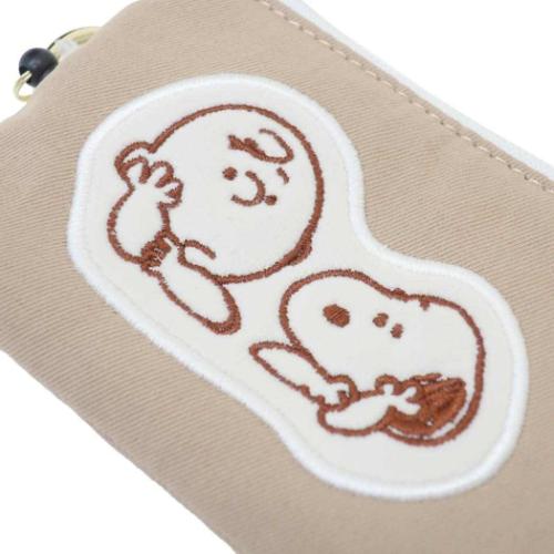 スヌーピー キーケース＆定期入れ パスポーチ リール付き BE ピーナッツ キャラクター グッズ メール便可