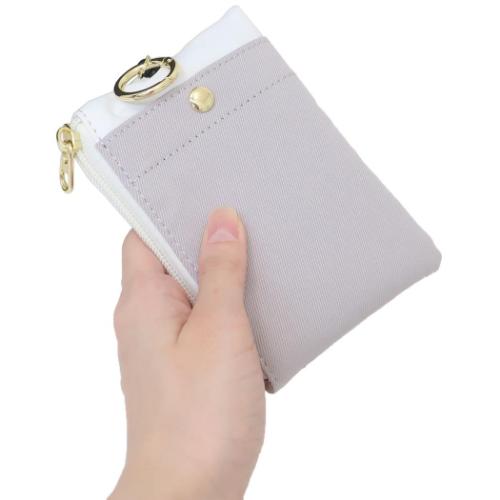 スヌーピー キーケース＆定期入れ パスポーチ リール付き GY ピーナッツ キャラクター グッズ メール便可