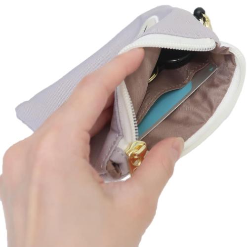 スヌーピー キーケース＆定期入れ パスポーチ リール付き GY ピーナッツ キャラクター グッズ メール便可