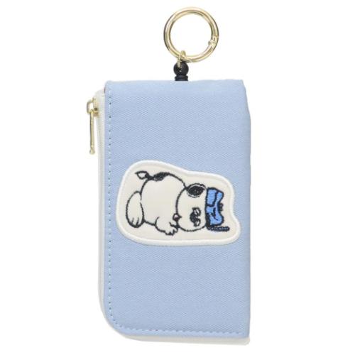 スヌーピー キーケース&定期入れ キーパスポーチ リール付き BL ピーナッツ キャラクター グッズ メール便可