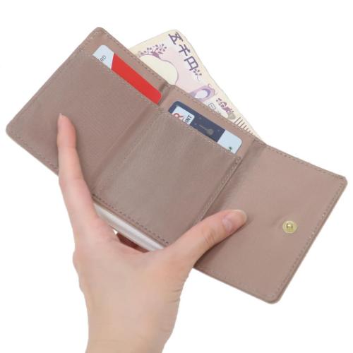 スヌーピー ミニウォレット ファスナー三つ折り財布 BL ピーナッツ キャラクター グッズ